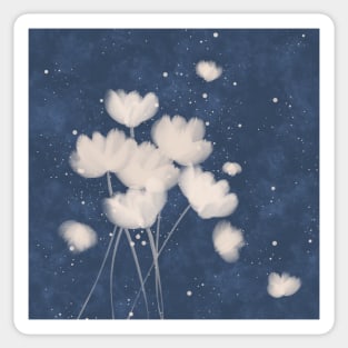 Flowers on a blue background Sticker